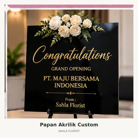 Papan Bunga Akrilik Cilandak